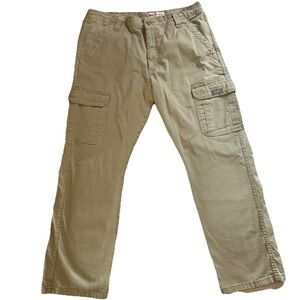 Wrangler Relaxed Fit Khaki Cargo Pants Men’s Size 34x30 Y2K Cotton Straight Leg